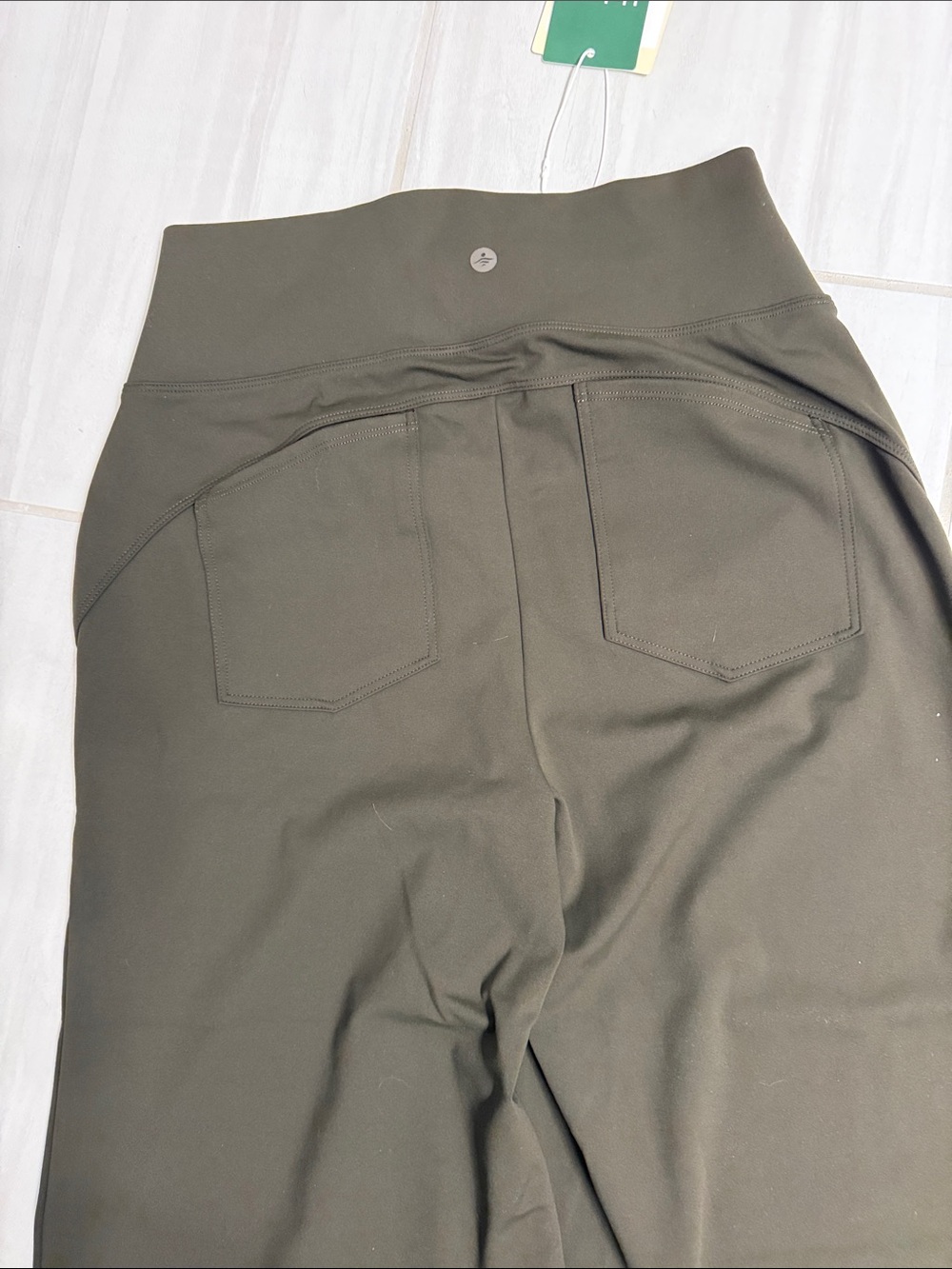 HALARA Olive Green Wide-Leg Ponte Pants - Picture 5 of 7